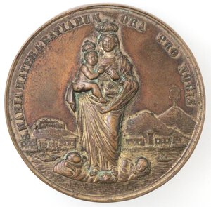 obverse: Medaglie. Napoli. Medaglia 1853. Ae dorato. Per l incoronazione della Vergine delle Grazie. 