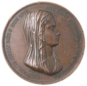 obverse: Medaglie. Francia. Duchessa di Berry. Medaglia 1820. Per la nascita di Enrico d Artois. BR.