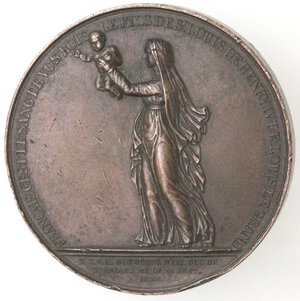 reverse: Medaglie. Francia. Duchessa di Berry. Medaglia 1820. Per la nascita di Enrico d Artois. BR.