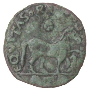 reverse: L Aquila. Ferdinando I d Aragona. 1458-1494. Cavallo aquila sotto la zampa. Ae. 