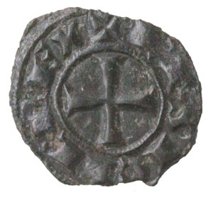 reverse: Brindisi. Corrado I. 1250-1254. Denaro con CRO. Mi. 