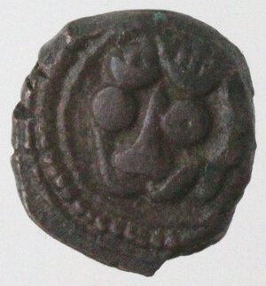 obverse: Messina o Palermo. Guglielmo II. 1166-1189. Follaro. Ae. 