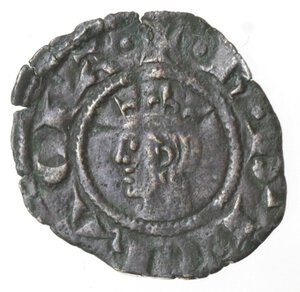 obverse: Messina Carlo I d  Angiò. 1266-1285. Denaro. Mi.