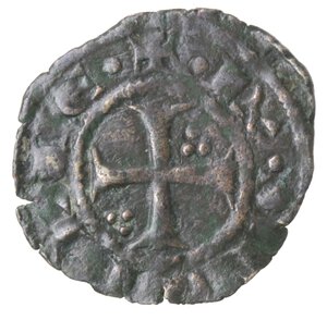 reverse: Messina Carlo I d  Angiò. 1266-1285. Denaro. Mi.