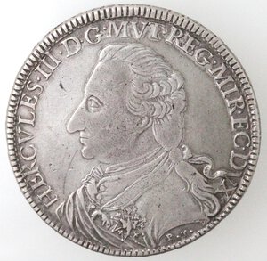 obverse: Modena. Ercole III d Este. 1780-1796. Tallero 1796. Ag. 