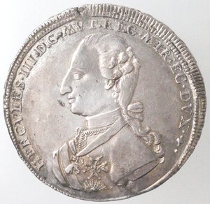 obverse: Modena. Ercole III d Este. 1780-1796. 2 Scudi 1782. Ag. 