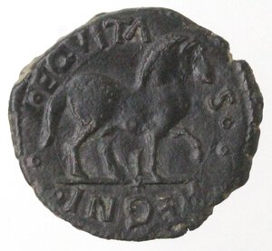 reverse: Napoli. Ferdinando I d Aragona. 1458-1494. Cavallo. Ae. Simbolo I sotto l addome del cavallo. 