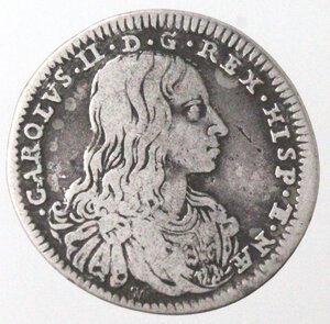 obverse: Napoli. Carlo II. 1674-1700. Carlino 1685. Ag. 