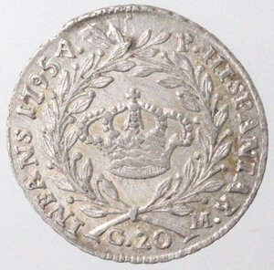 reverse: Napoli. Ferdinando IV. 1759-1798. Tarì 1795. Ag. 