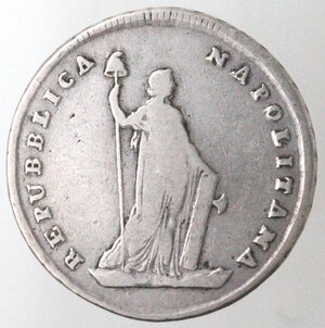 obverse: Napoli. Repubblica Napoletana. 1799. Mezza Piastra da 6 Carlini. Ag. 