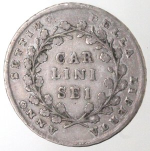 reverse: Napoli. Repubblica Napoletana. 1799. Mezza Piastra da 6 Carlini. Ag. 