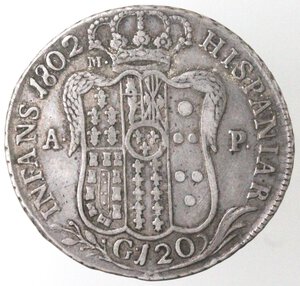 reverse: Napoli. Ferdinando IV. 1799-1803. Piastra 1802. Ag. 