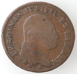 obverse: Napoli. Ferdinando IV. 1799-1803. 6 tornesi 1803 RC. Ae. 