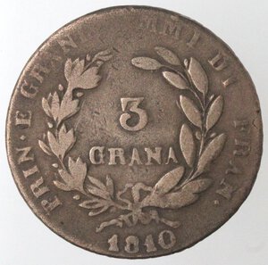 reverse: Napoli. Gioacchino Murat. 1808-1815. 3 Grana 1810. Ae. 