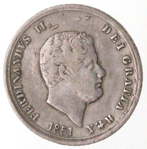obverse: Napoli. Ferdinando II. 1830-1859. Carlino 1851. Ag.