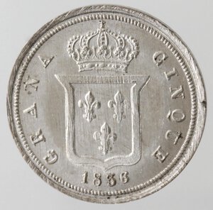 reverse: Napoli. Ferdinando II. 1830-1859. 5 Grana 1836. Ag.