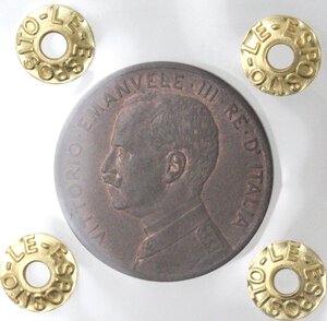 obverse: Vittorio Emanuele III. 1900-1943. 5 Centesimi 1908 Italia su prora. Ae. 