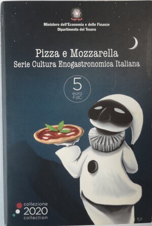 obverse: Repubblica Italiana. 5 Euro 2020. Cu-Ni. Pizza e Mozzarella 