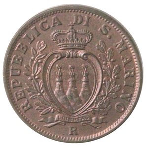 obverse: San Marino. 1864-1938. 10 centesimi 1937. Ae.
