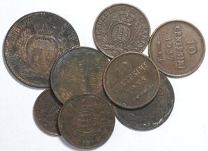 obverse: San Marino. 1864-1938. Lotto di 8 monete. Ae. 