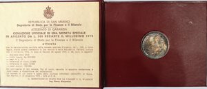 obverse: San Marino. 500 lire 1976. Sicurezza Sociale. Ag.