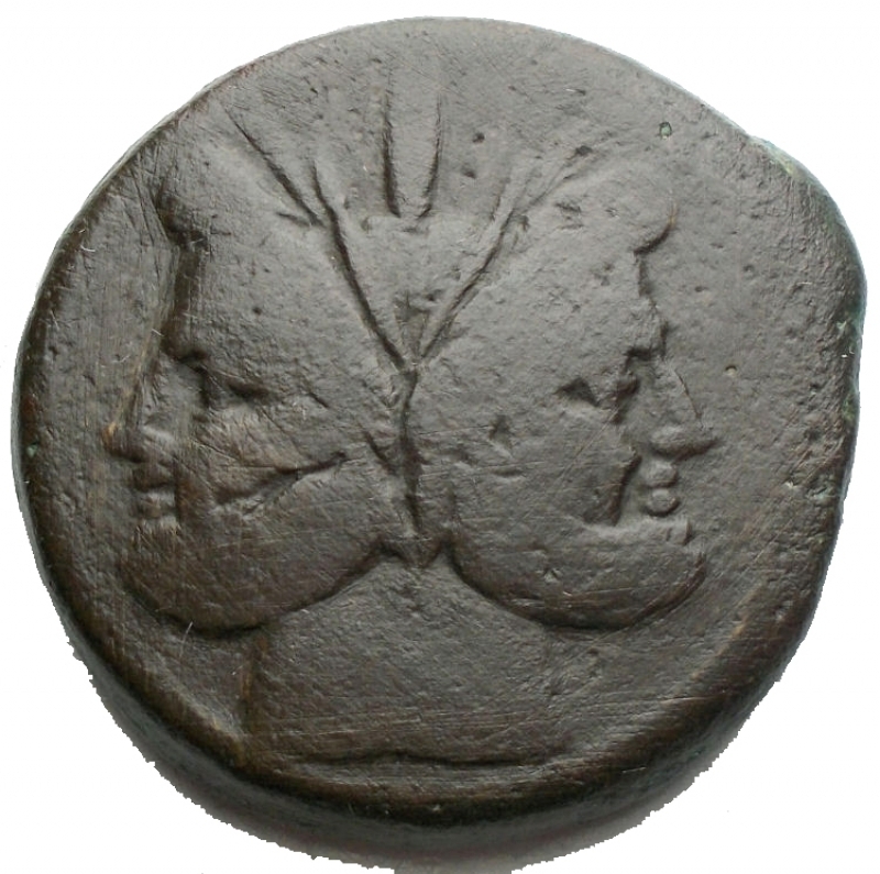 obverse: Repubblica Romana - AsseAe da catalogarePesog 31,27. Diametromm 31,3 x 30,9. BB-BB+