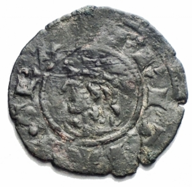 obverse: Zecche Italiane - Messina. Federico III (1296-1337) Denaro. D/ Testa coronata a sinistra. R/ Croce. MI. gr 0,70. Biaggi 1312. BB.