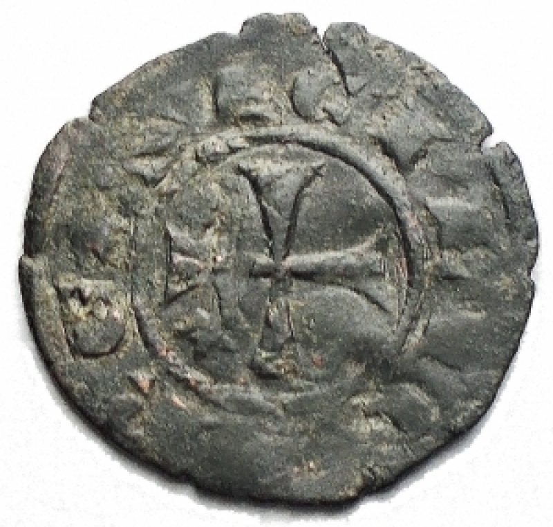 reverse: Zecche Italiane - Messina. Federico III (1296-1337) Denaro. D/ Testa coronata a sinistra. R/ Croce. MI. gr 0,70. Biaggi 1312. BB.