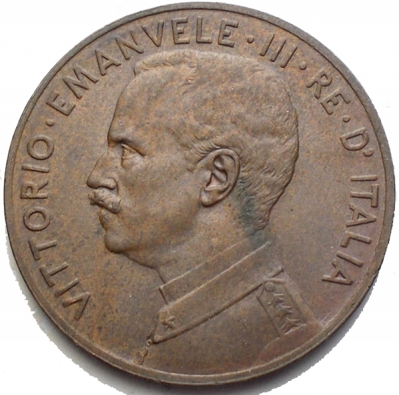 reverse: Casa Savoia - Regno di Sardegna - Regno di Italia. Vittorio Emanuele III (1900-1943). 5 centesimi 1918. Pag. 897. Mont. 366. CU. qFdc. Ottimo esemplare