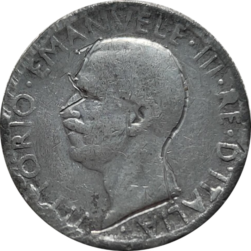 obverse: Casa Savoia. Vittorio Emanuele III. 5 lire 1927. Falso d epoca. NC