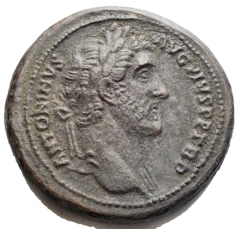 obverse: Medaglie e Pacchette - Ottima medaglia a riprodurre grande bronzo di Antonino Pio. gr 31,8. mm 34,6