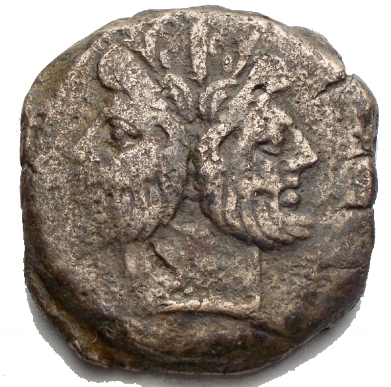 obverse: Roman Republic - As Ae. After 211 BC 24.5 g. 28.1 x 29.5 mm. Green brown color
