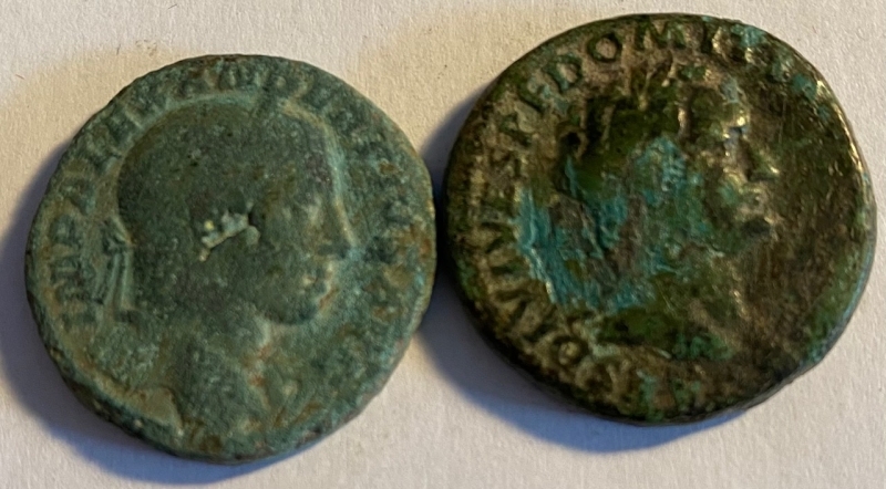reverse: Lotti. Impero Romano.Lotto di 2 Assi ( Domiziano, Alessandro Severo) mediamente qBB