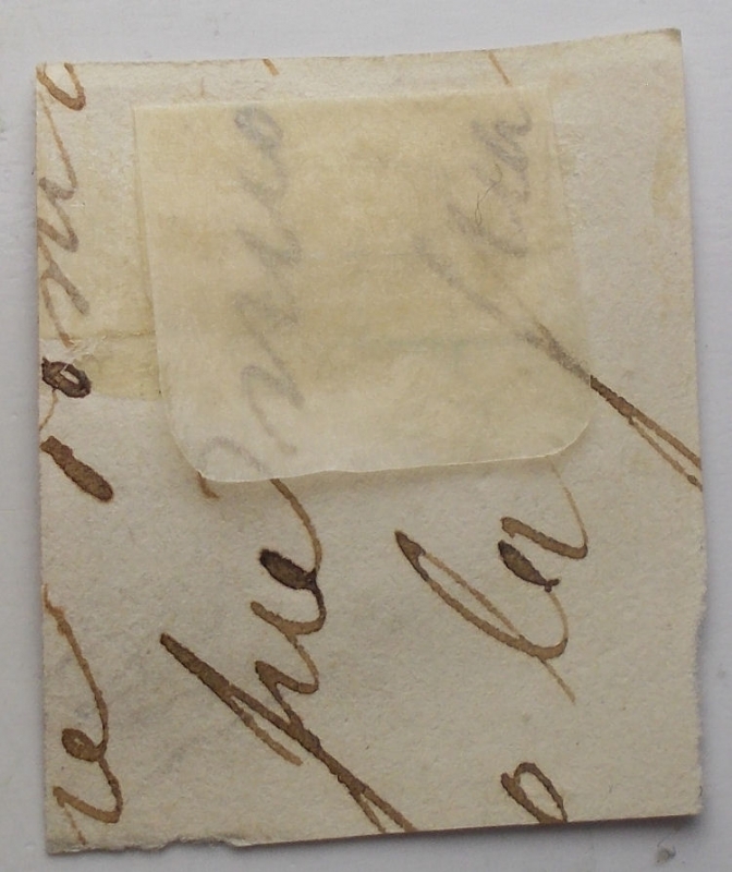 reverse: Francobolli - Modena antichi stati. 1852. 10 centesimi rosa con punto usato su frammento