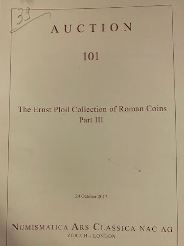 obverse: Cataloghi d Asta.NAC. Asta 101.24 Ottobre 2017.The Ernst Ploil collection of Roman Coins Parti III.Ottime condizioni.