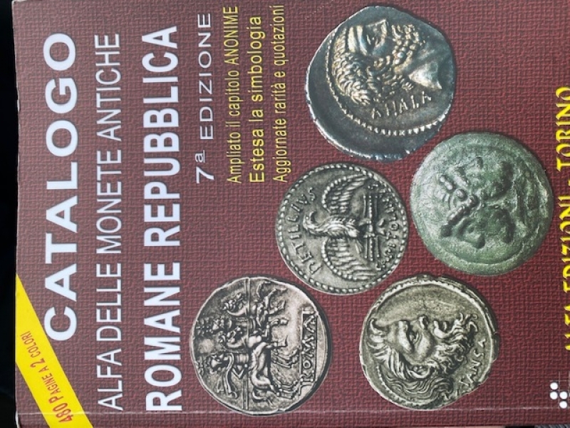 obverse: Libri.Catalogo Alpha Repubblica Romana. Ottima conservazione