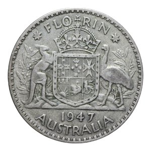 reverse: AUSTRALIA GIORGIO V FLORIN 1947 AG. 11,26 GR. BB