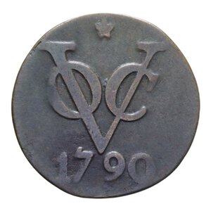 reverse: INDIE OLANDESI EAST DUBBELE DUIT 1790 CU 5,97 GR. MB-BB