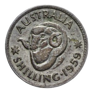 reverse: AUSTRALIA ELISABETTA II SHILLING 1959 AG. 5,63 GR. BB/BB+
