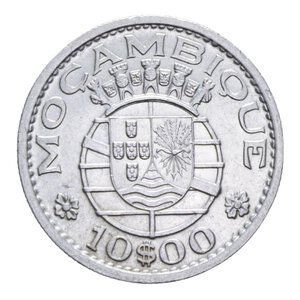 reverse: MOZAMBICO PORTOGHESE 10 ESCUDOS 1960 AG. 4,83 GR. BB+