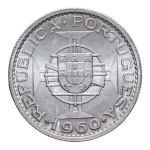 obverse: MOZAMBICO PORTOGHESE 10 ESCUDOS 1960 AG. 5,01 GR. FDC