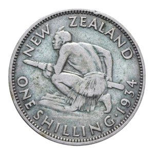 reverse: NUOVA ZELANDA GIORGIO V 1 SHILLING 1934 AG. 5,59 GR. qBB