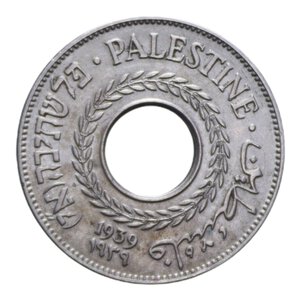 obverse: PALESTINA 5 MILS 1939 NI 2,89 GR. SPL