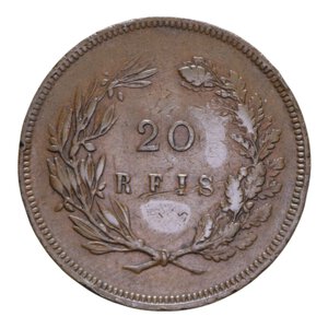 reverse: PORTOGALLO CARLOS I 20 REIS 1891 CU 11,96 GR. BB