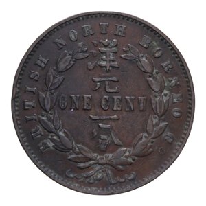 reverse: BORNEO NORTH BRITISH 1 CENT. 1889 CU 9,18 GR. BB