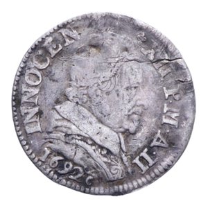 reverse: AVIGNONE INNOCENZO XII (1691-1700) DODICESIMO DI SCUDO LUIGINO 1692 AG. 1,20 GR. MB-BB