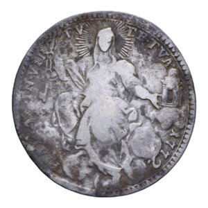 reverse: ROMA CLEMENTE XIV (1769-1774) DOPPIO GIULIO 1772 AN. III AG. 5,18 GR. MB-BB/MB+ (CON CARTELLINO D EPOCA)