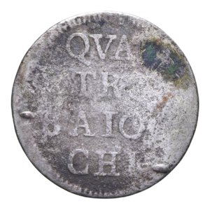 reverse: ROMA BENEDETTO XIV (1740-1758) 4 BAIOCCHI 1748 MI 2,91 GR. MB+