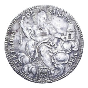 reverse: ROMA PIO VI (1775-1799) SCUDO 1780 AN. VI AG. 24,84 GR. BB