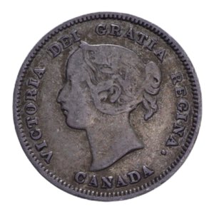 obverse: CANADA VICTORIA 5 CENTS 1900 AG. 1,12 GR. qBB
